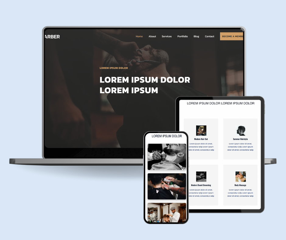 Barber website template