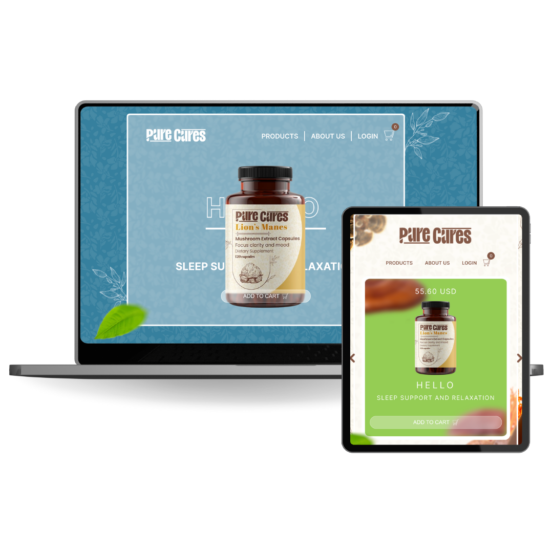 PureCures E-commerce Website